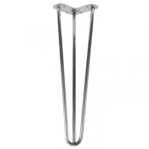 Metalowa noga loftowa do mebli TL40 cm Srebrny chrom