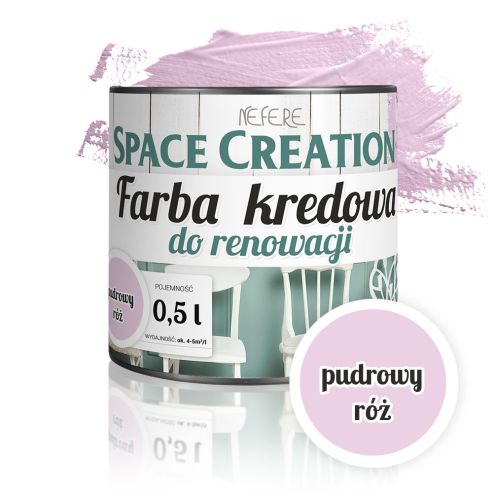 Kredowa farba do renowacji - pudrowy róż 0,5l