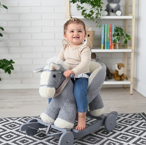 Bujaczek Konik Szary z fotelikiem i kołami