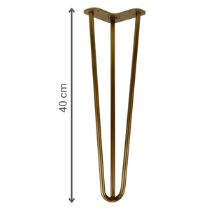 Metalowa noga loftowa do mebli TL40 cm Stare złoto