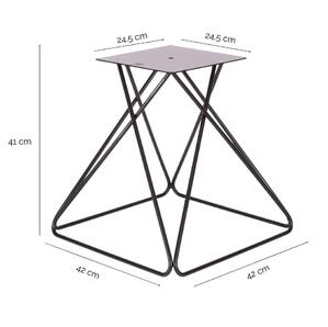 Stelaż metalowy czarny diamond 41cm wys.