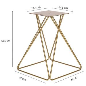 Stelaż metalowy czarny złoty 51cm wys.