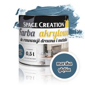 Akrylowa farba do metalu i drewna 0,5l aqua