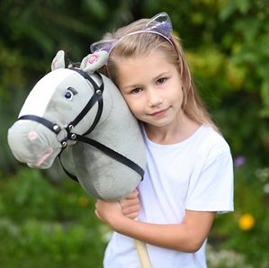 Konik na patyku Hobby Horse Siwek Premium