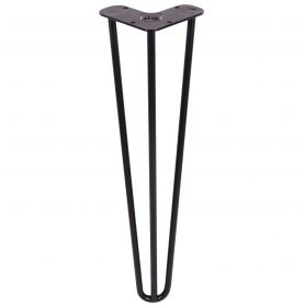 Metalowa noga loftowa do stołu czarna TL40 cm