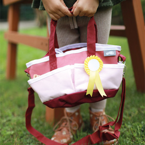 Zestaw do pielęgnacji hobby horse w czerwonej torbie