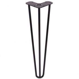 Metalowa noga loftowa do stołu czarna TL45 cm