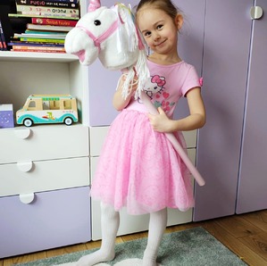Jednorożec na patyku Bianco Hobby Horse