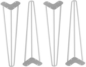 Komplet 4x biała metalowa noga TL70 cm