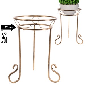 Kwietnik metalowy Rustic złota patyna GAJA 43 cm