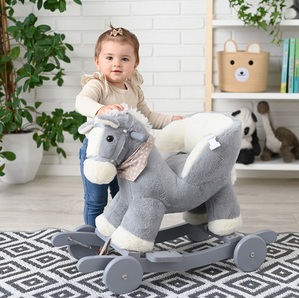 Bujaczek Konik Szary z fotelikiem i kołami