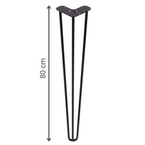 Komplet 4x noga Czarna TL80 cm hairpin legs