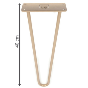 Noga do mebli DP40 cm Złoto pastelowe hairpin