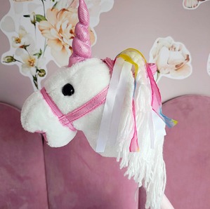 Jednorożec na patyku Bianco Hobby Horse